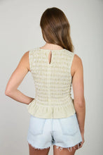 Load image into Gallery viewer, BP Stripe Sleeveless Smocked Top