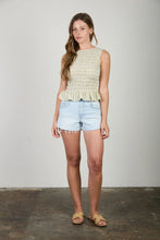 Load image into Gallery viewer, BP Stripe Sleeveless Smocked Top