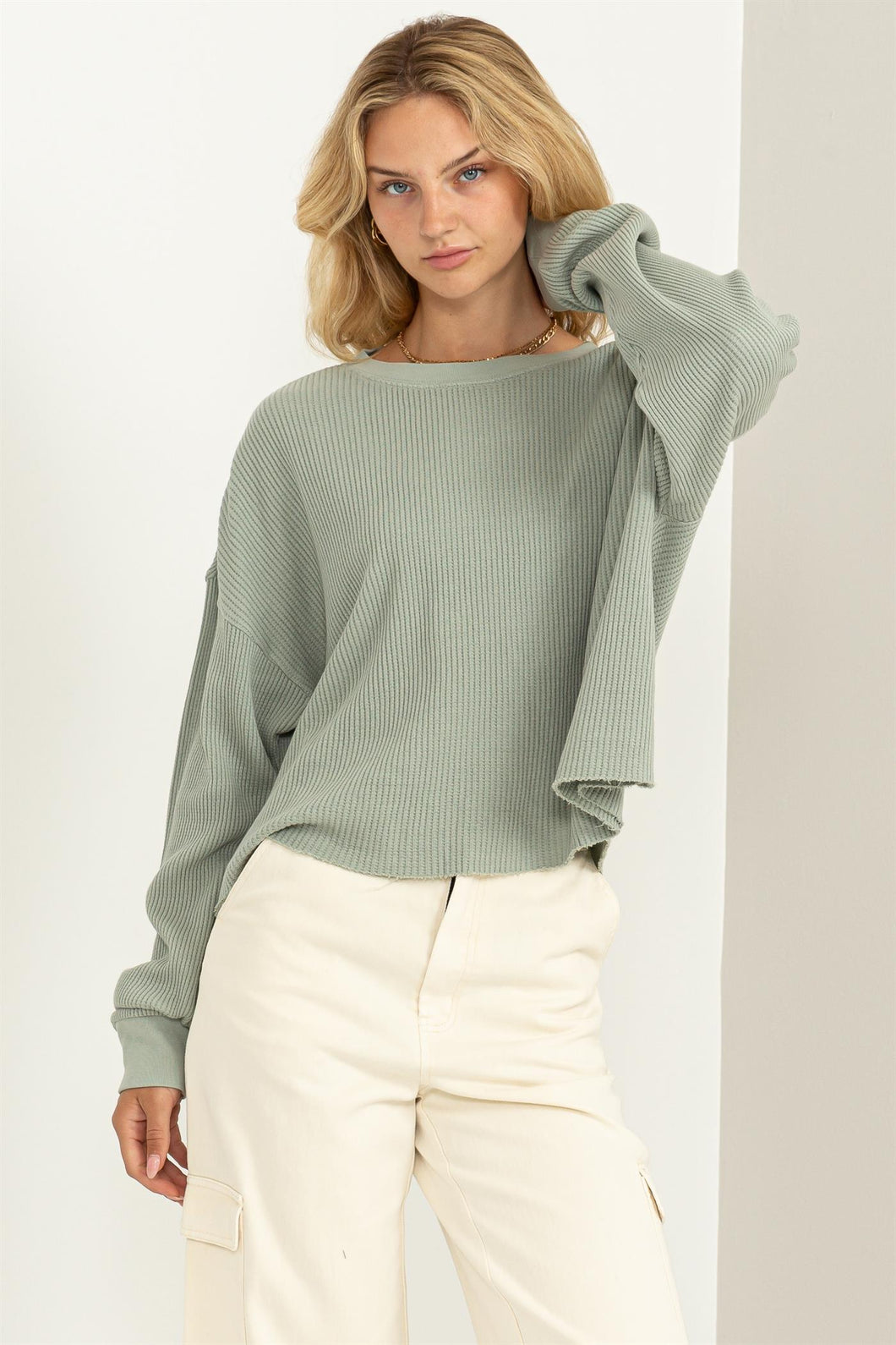 HF Mineral Washed Waffle Top