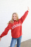 Red Arkansas Mock Neck
