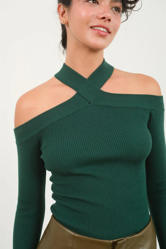 HF Cross Neck Sweater