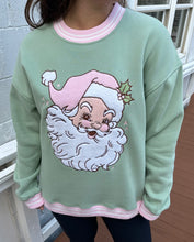 Load image into Gallery viewer, Embroidered Santa Face Crewneck