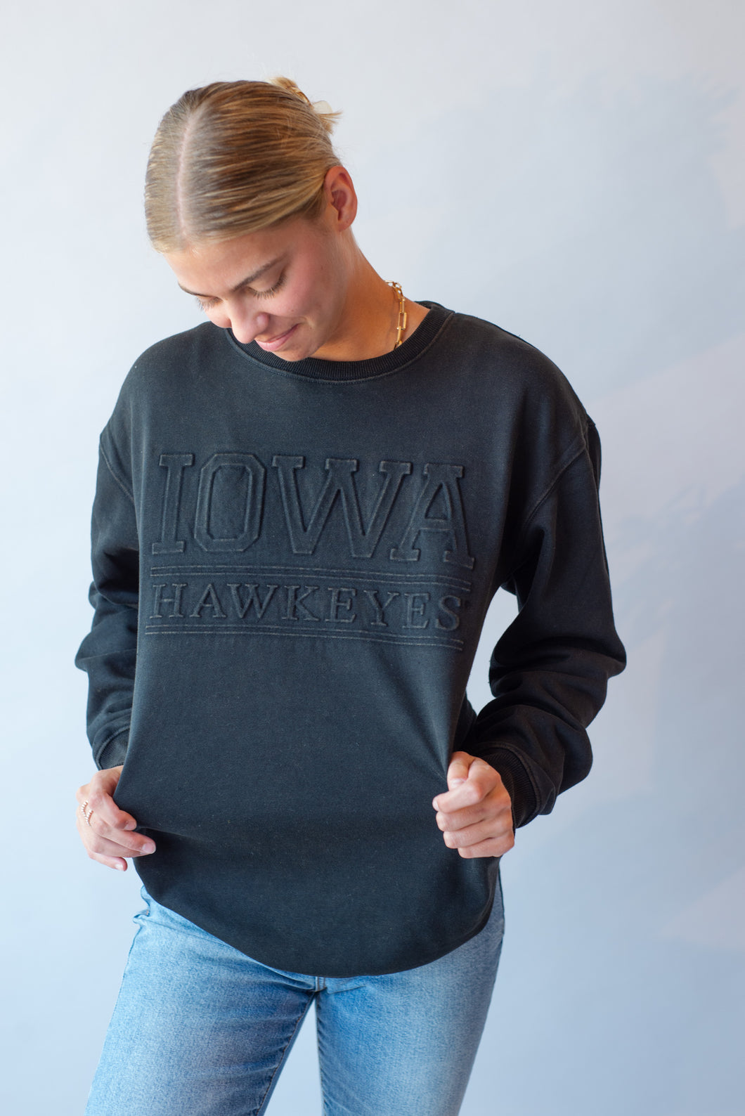 GD Hawkeye Line Embossed Crewneck