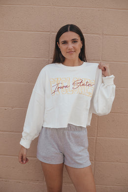 GD Long Sleeve ISU Outline Crop