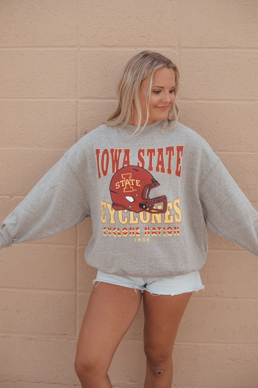 GD Heather Grey ISU Helmet Crew