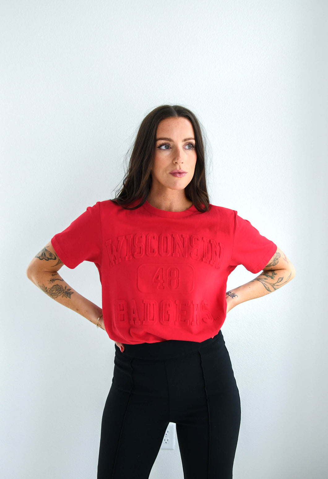 GD Red Wisconsin Embossed Tshirt
