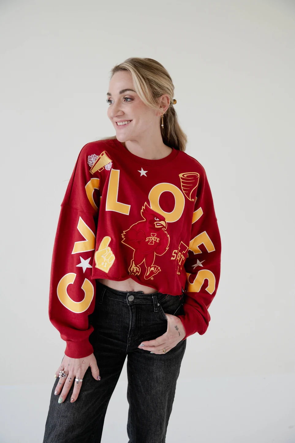 GD ISU Patched Up Crop Long Sleeve