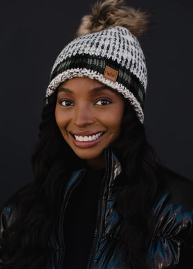 Pan Heather Grey/Green Beanie