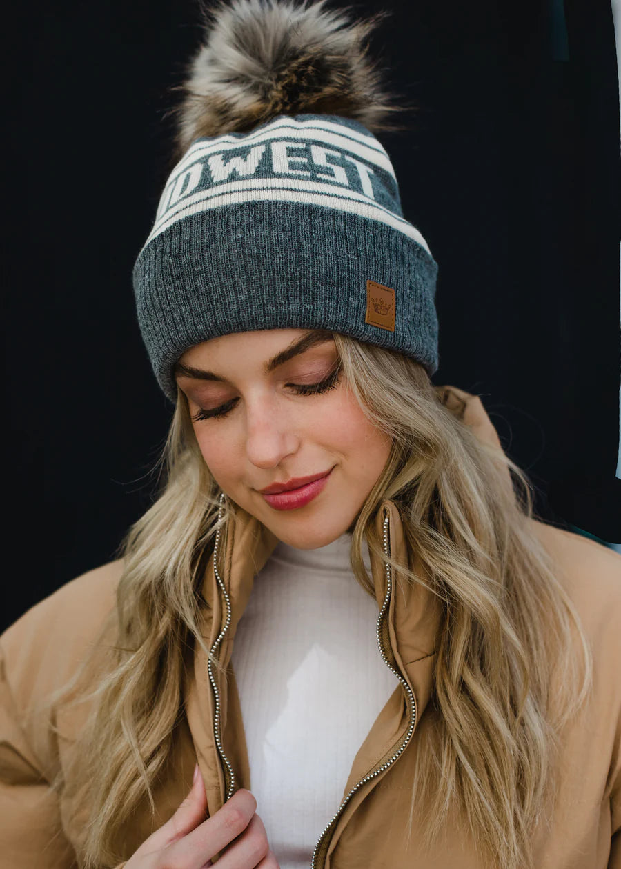 Grey Midwest Beanie