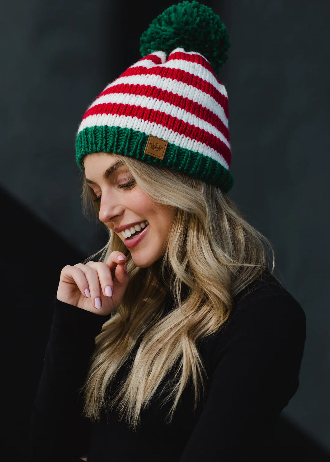 Red/Green Stripe Beanie