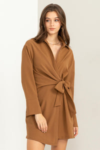 HF Brown Wrap Dress