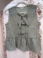 Load image into Gallery viewer, BP Front Tie Stripe Top