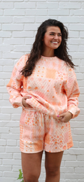 Quilted Pink Pumpkin Mockneck