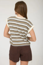 Load image into Gallery viewer, BP Multi-Color Stripe Crewneck Sleeveless Knit Top