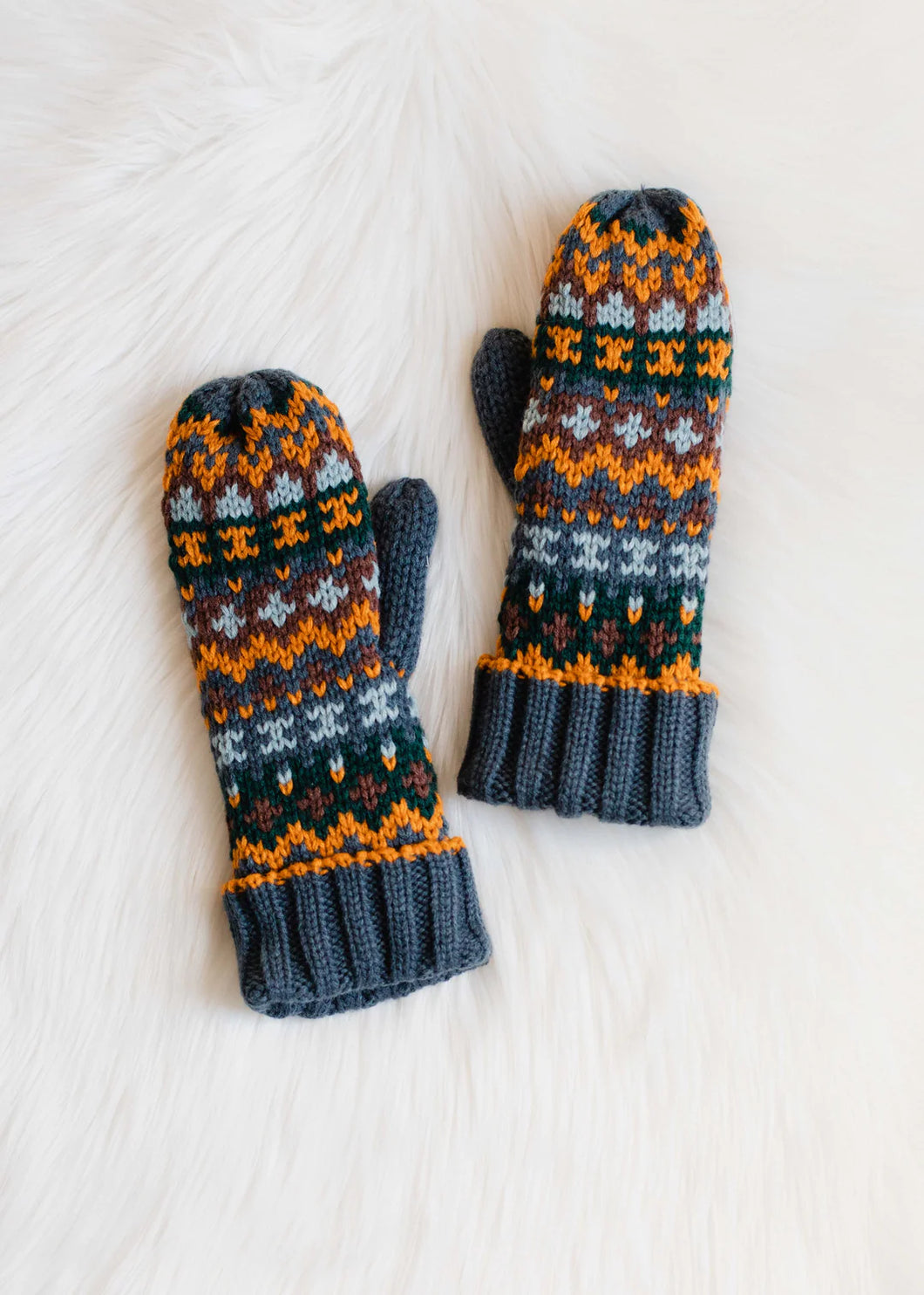 Pan Dusty Blue Mittens