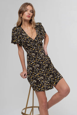 BP Black Floral Tie Back Mini