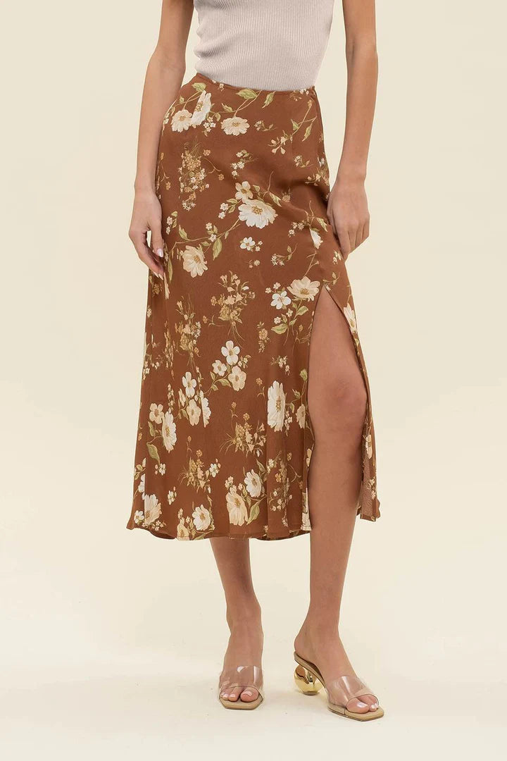 BP Floral Slit Midi