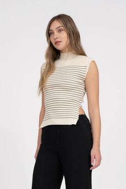 BP Stripe Mock Neck Knit Tank