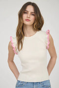 BP Ruffle Sleeve Knit Top