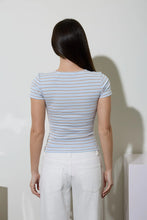 Load image into Gallery viewer, BP Stripe Button Knit Top