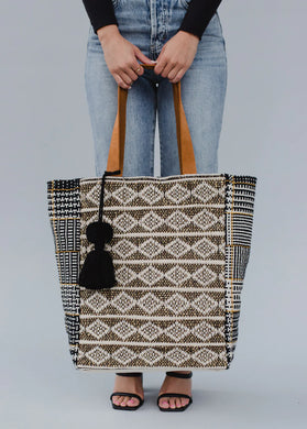 Pan Black/Mustard/Cream Tote