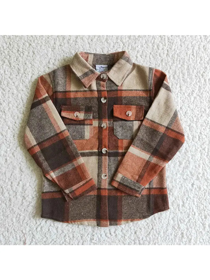 Kids Orange Flannel