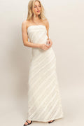 HF Ruched Strapless Maxi