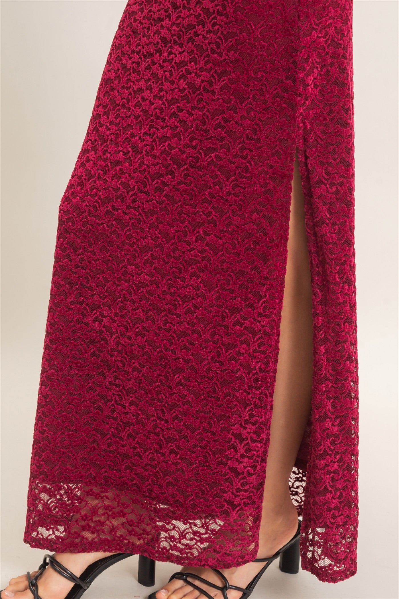 HF Velvet Lace Maxi Skirt
