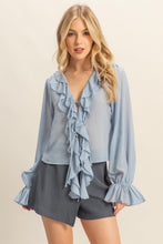 Load image into Gallery viewer, HF Ruffle Front Top