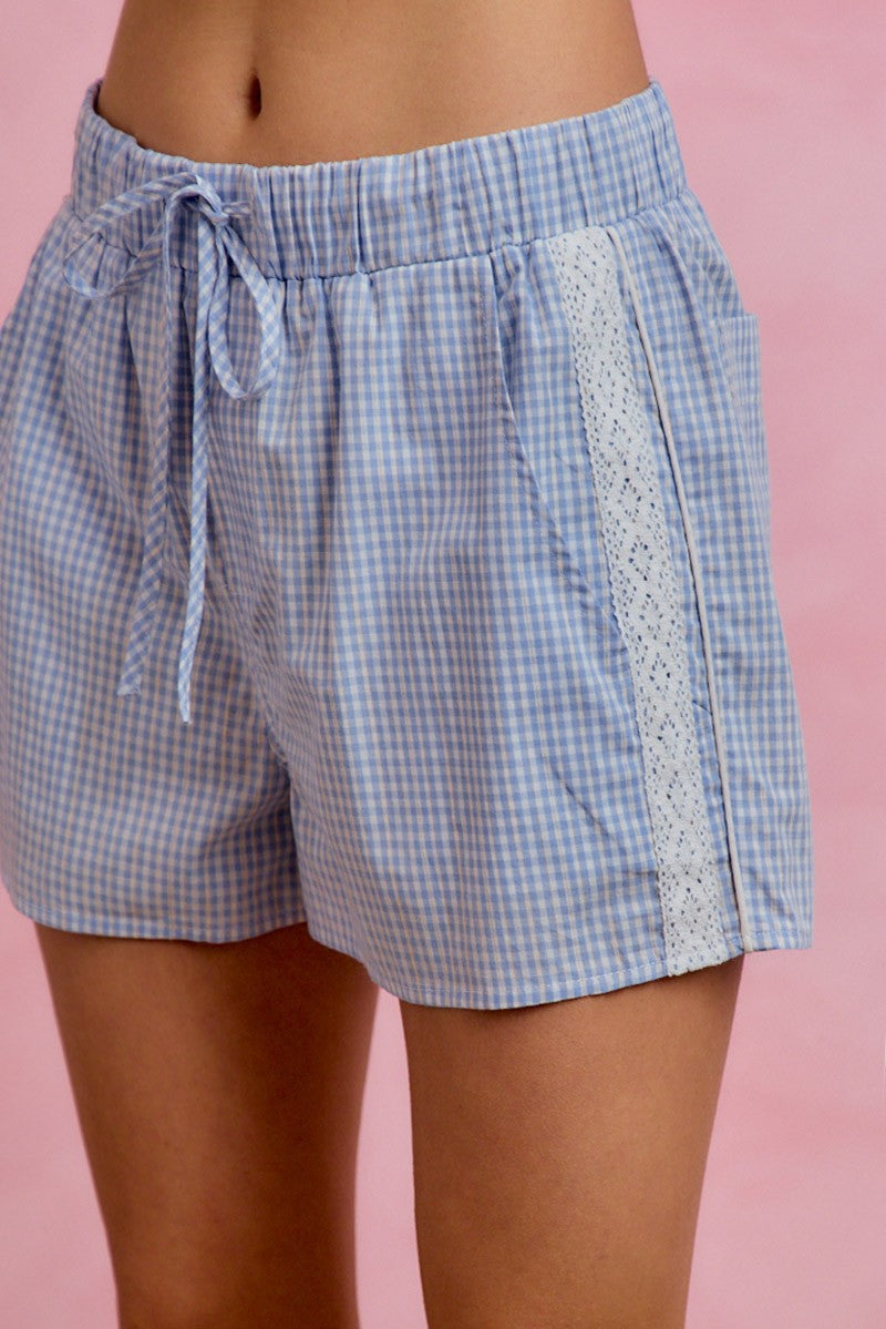 SM Gingham Track Shorts