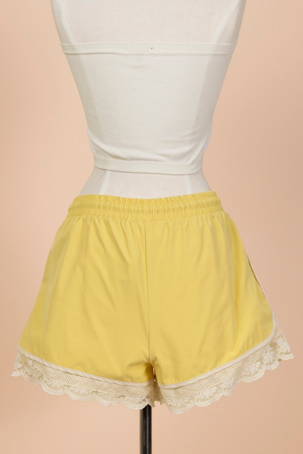 VJ Lace Trim Activewear Shorts