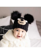 Load image into Gallery viewer, Kids Black Bear Hat