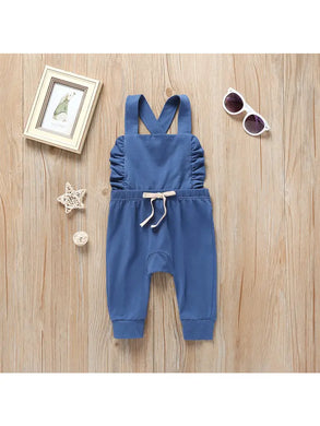 Ruffle Overall Jumpsuit