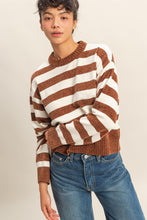 Load image into Gallery viewer, HF Ribbed Edge Stripe Sweater
