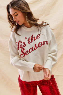 SM Sequin Tis The Season Sweater