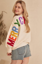 Load image into Gallery viewer, ML Ivory Merry Christmas Back Sweater