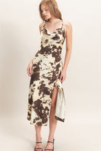 Load image into Gallery viewer, HF Satin Cowl Neck Midi Dress