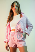 Load image into Gallery viewer, VJ Striped Long Sleeve &amp; Shorts Set