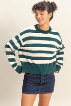 Load image into Gallery viewer, HF Ribbed Edge Stripe Sweater