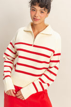 Load image into Gallery viewer, HF Stripe Half Zip