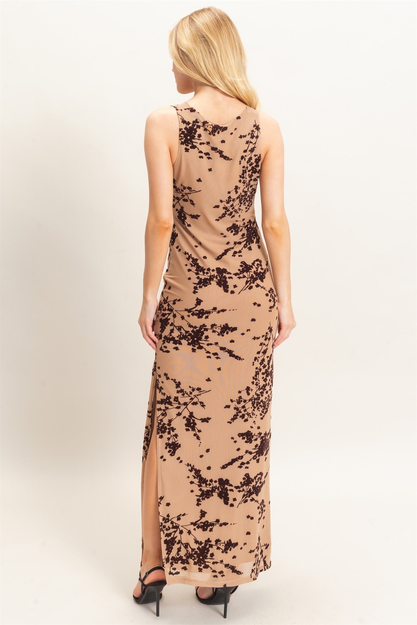 HF Draped Cowl Neck Sleeveless Dress