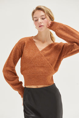 HF Surplice V-Neck Sweater