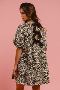 BB Bow Back Leopard Dress
