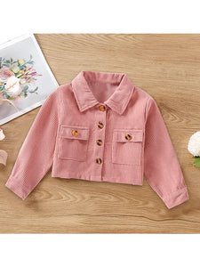 Kids Pink Ribbed Jacket