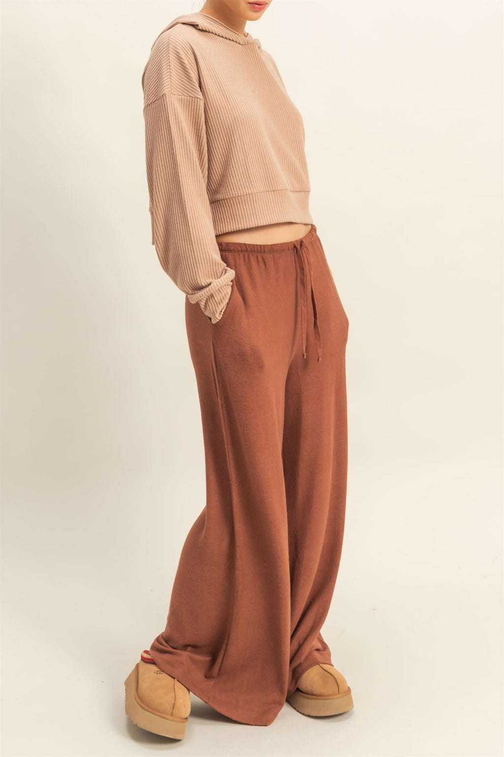 HF Brushed Wide Leg Pants