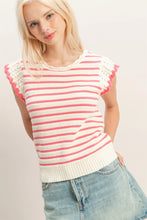 Load image into Gallery viewer, HF Scalloped Ruffle Sleeve Top