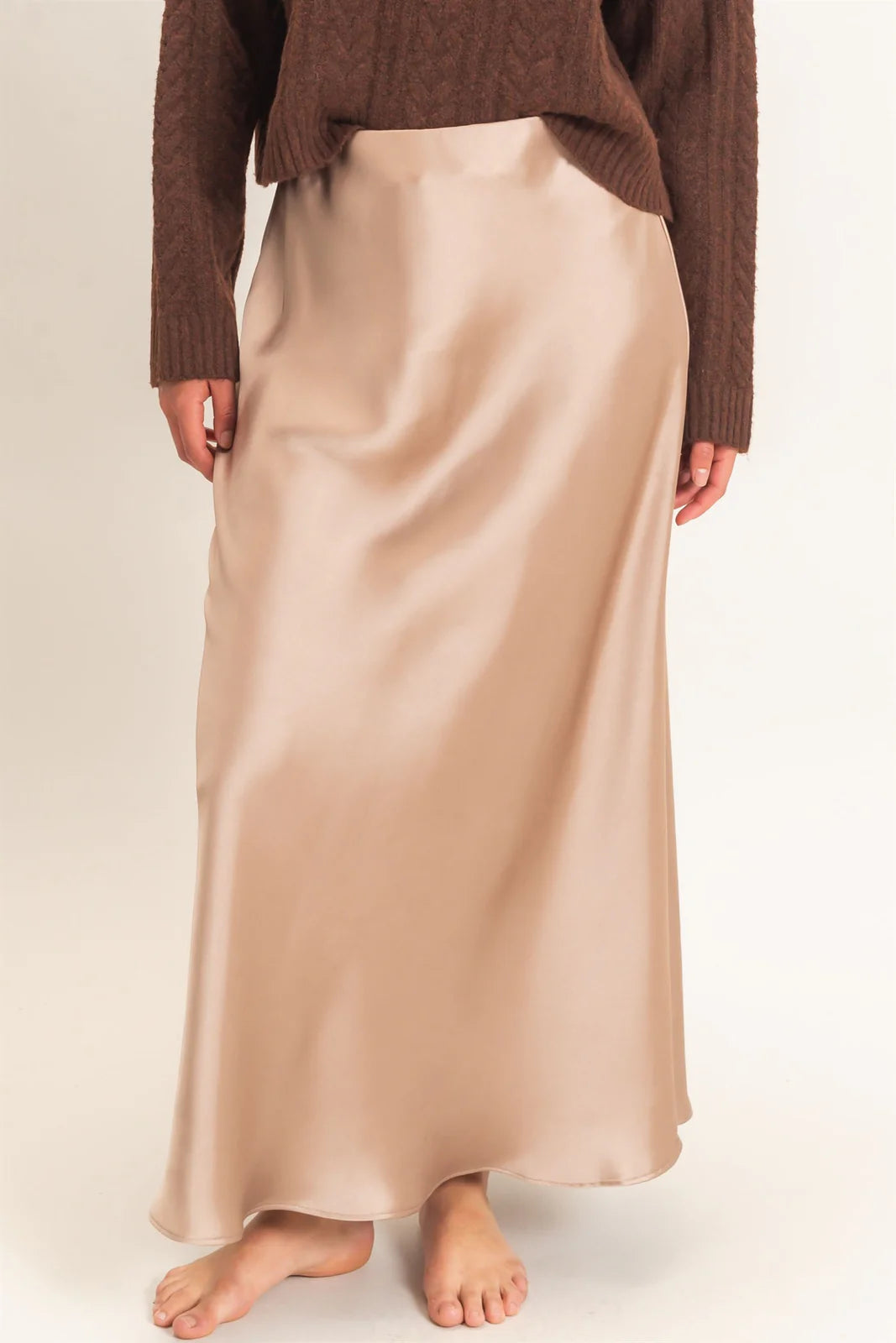HF Satin Maxi Skirt