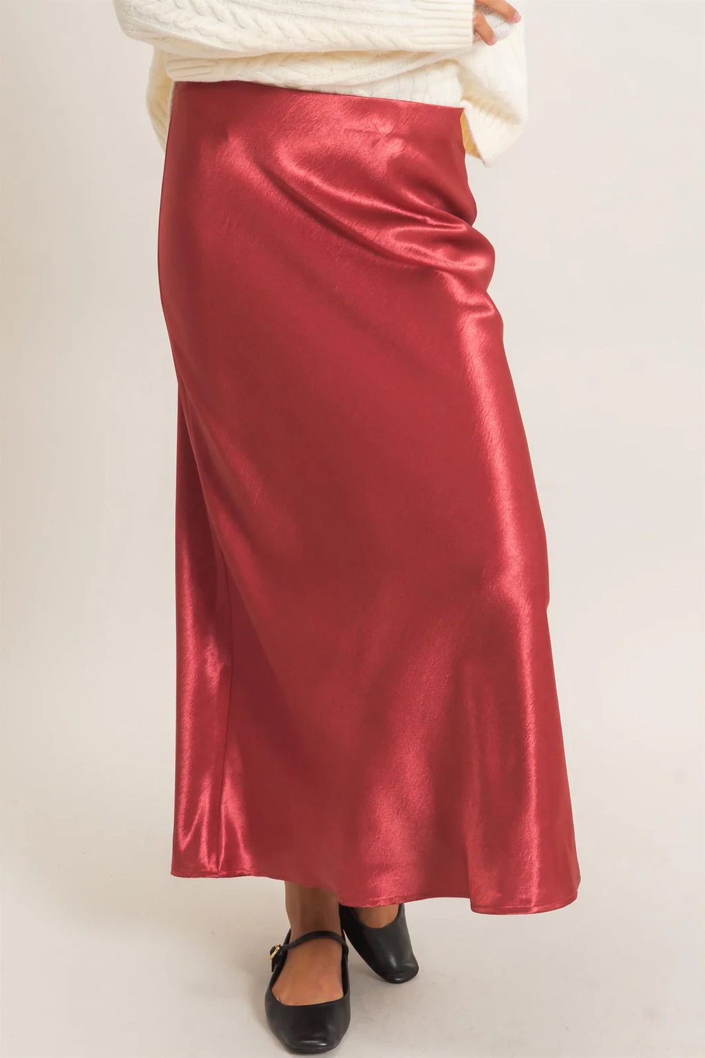 HF Satin Midi Skirt