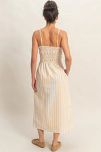 Load image into Gallery viewer, HF Striped Spaghetti Strap Midi Dress