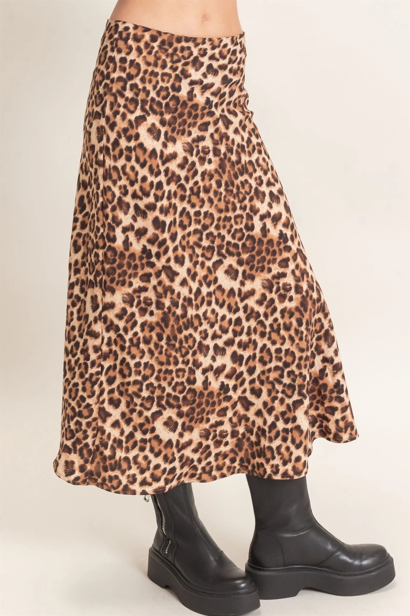 HF Leopard Print Midi Skirt